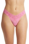 Hanky Panky Signature Lace Low Rise Thong In Pink