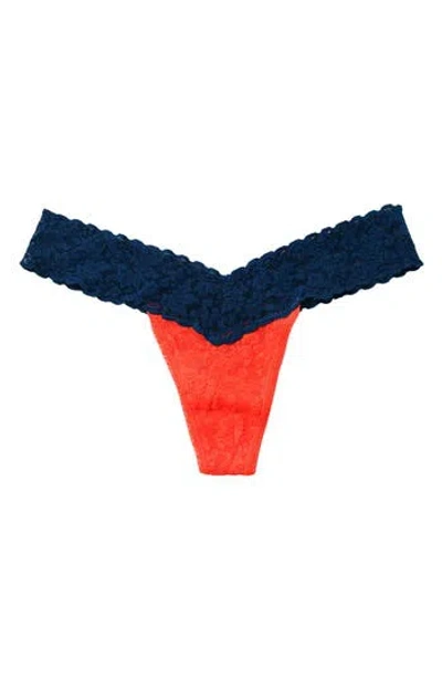 Hanky Panky Signature Lace Low Rise Thong In Orange