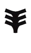 Hanky Panky Signature Lace? Low Rise Thong Three Pack In Black