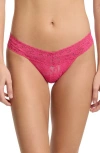 Hanky Panky Signature Lace Low Rise Thong In Un-beet-able Pink