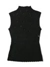 Hanky Panky Sleeveless Mock-neck Lace Top In Black