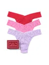 Hanky Panky Signature Lace® Original Rise Matchbox 3 Pack In Multi