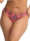 Hanky Panky Printed Signature Lace Original Rise Thong Underwear In Dip Dye