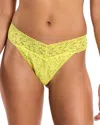 Hanky Panky Signature Lace Original Rise Thong In Yellow