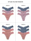 Hanky Panky Signature Lace® Original Rise Thong 3 Pack Cracker In Multi
