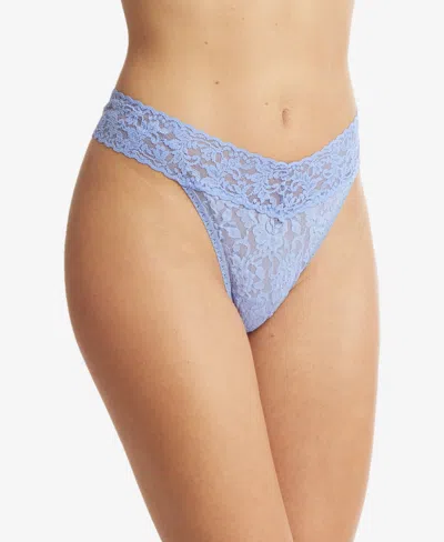 Hanky Panky Signature Lace Original Rise Thong, 4811 In Blue