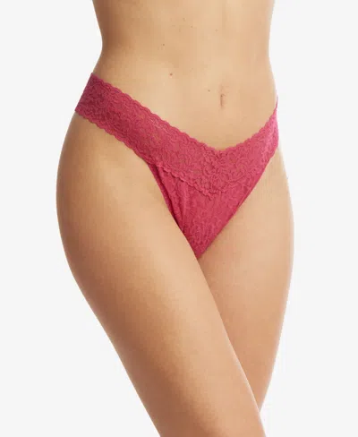 Hanky Panky Signature Lace Original Rise Thong, 4811 In Red