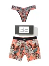 Hanky Panky Signature Lace® Original Rise Thong And Saxx Super Soft Vibe Boxer Brief In Multicolor
