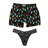 HANKY PANKY SIGNATURE LACE ORIGINAL RISE THONG AND SAXX SUPER SOFT VIBE BOXER BRIEF