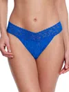 Hanky Panky Signature Lace Original Rise Thong In Deep Dive Blue
