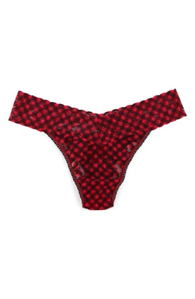 Hanky Panky Signature Lace Original Rise Thong In Red