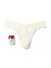 Hanky Panky Signature Lace Original Rise Thong Fortune Cookie In White