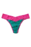 Hanky Panky Signature Lace Original Rise Thong In Green