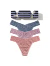 Hanky Panky Signature Lace® Original Rise Thong Holiday 3 Pack Cracker In Multi
