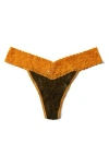 Hanky Panky Signature Lace Original Rise Thong In Yellow