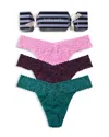 Hanky Panky Holiday Cracker Assorted 3-pack Original Rise Thongs In Multi