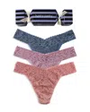 Hanky Panky Holiday Cracker Assorted 3-pack Original Rise Thongs In Multi