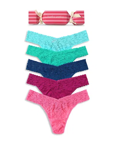 HANKY PANKY SIGNATURE LACE ORIGINAL RISE THONG, PACK OF 5