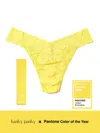 Hanky Panky Signature Lace Original Rise Thong Canary Yellow Sale In Multicolor