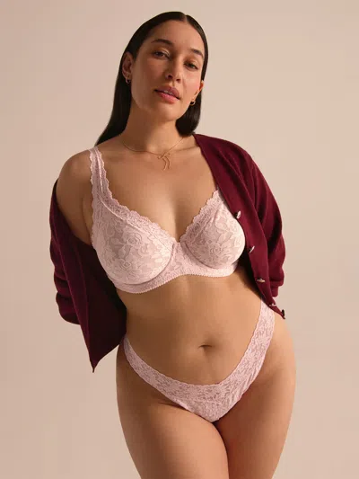 Hanky Panky Signature Lace Original Rise Thong In Pink