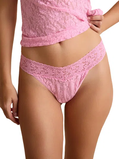 Hanky Panky Signature Lace® Original Rise Thong In Pink