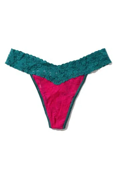 Hanky Panky Signature Lace Original Rise Thong In Green