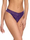 Hanky Panky Signature Lace Original Rise Thong In Purple