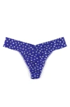 Hanky Panky Signature Lace Original Rise Thong In Blue