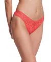 Hanky Panky Signature Lace Original Rise Thong Underwear In Hibiscus Bloom Pink