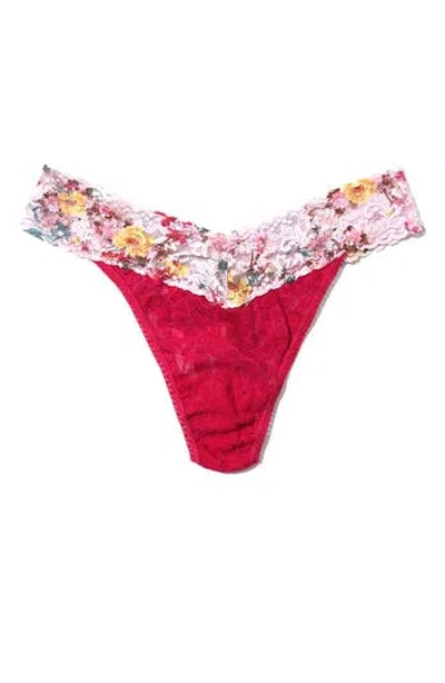 Hanky Panky Signature Lace Original Rise Thong In Red
