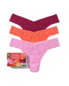 Hanky Panky Assorted 3-pack Lace Original Rise Thongs