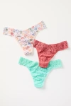 Hanky Panky Signature Lace Original Rise Thongs, Set Of 3 In Multi