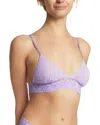 Hanky Panky Signature Lace Padded Triangle Bralette Wisteria Purple