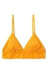 Hanky Panky Signature Lace Padded Bralette In Orange
