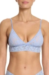 Hanky Panky Signature Lace Padded Triangle Bralette In Blue