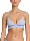 Hanky Panky Signature Lace Padded Triangle Bralette In Blue