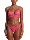 Hanky Panky Signature Lace Padded Triangle Bralette In Pink