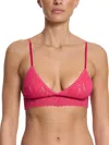 Hanky Panky Signature Lace Padded Triangle Bralette In Pink