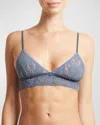 Hanky Panky Signature Lace Padded Bralette In Tour Guide (blue)