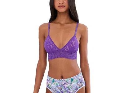 Hanky Panky Signature Lace Padded Triangle Bralette Women's Bra Vivacious Violet Purple: Xs