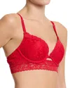 Hanky Panky Signature Lace Underwire Push-up Bra In Red