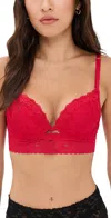 Hanky Panky Signature Lace Underwire Push-up Bra In Red