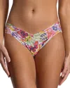 Hanky Panky Signature Lace Printed V-kini In Multi