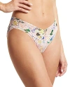 Hanky Panky Low-rise Printed Lace Thong Pr4911 In Cannes You Believe It