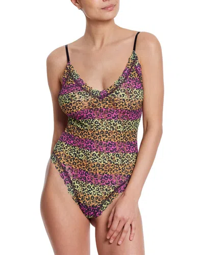 Hanky Panky Signature Lace Thong Bodysuit In Purple