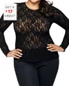 Hanky Panky Plus Size Signature Lace Long Sleeve Top