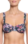 Hanky Panky Signature Lace Balconette Bra In Dark Peonies