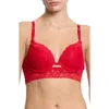 Hanky Panky Signature Lace Underwire Push-up Bra In Red