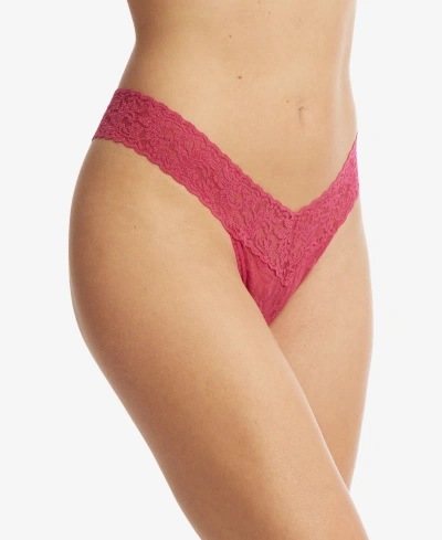 Hanky Panky Signature Lace Women's Low Rise Thong, 4911 In Pink