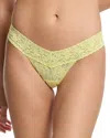 Hanky Panky Signature Lace Low Rise Thong Smile More Yellow In Green